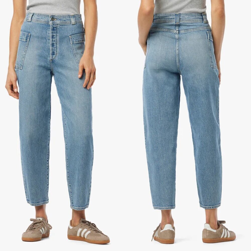 NWT New $198 Joe's The Pheobe High Rise Patch Pocket Barrel Leg Jeans Size 26